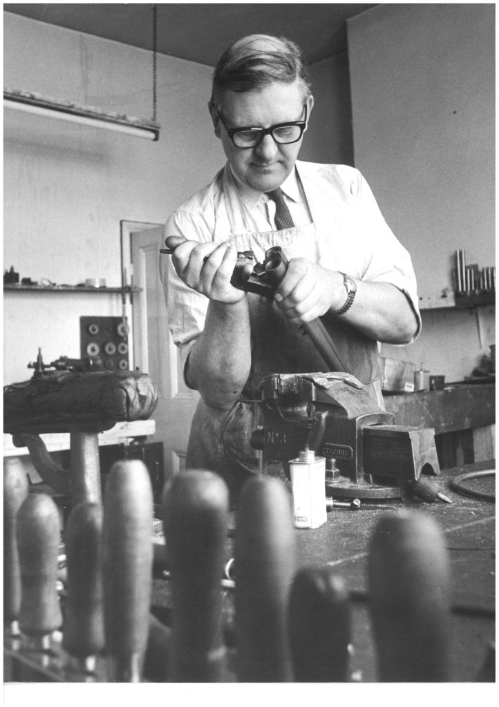 Ian Crudgington at the bench.