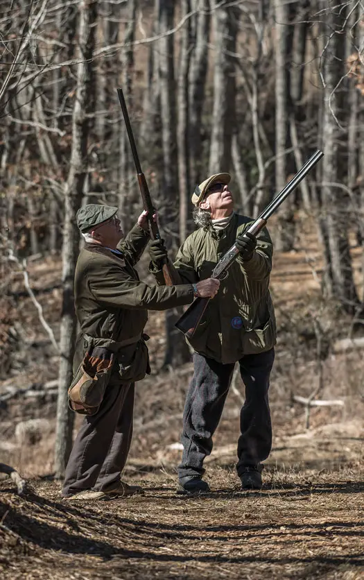 Two men wingshooting