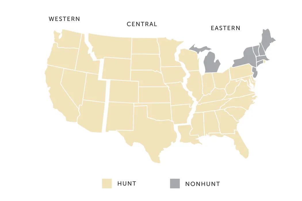 Map of dove hunting states