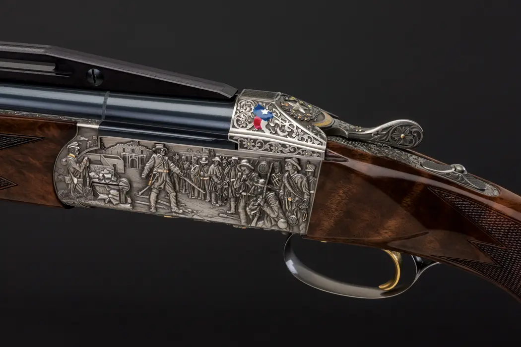 deep-relief scenes from the Alamo on a Krieghoff