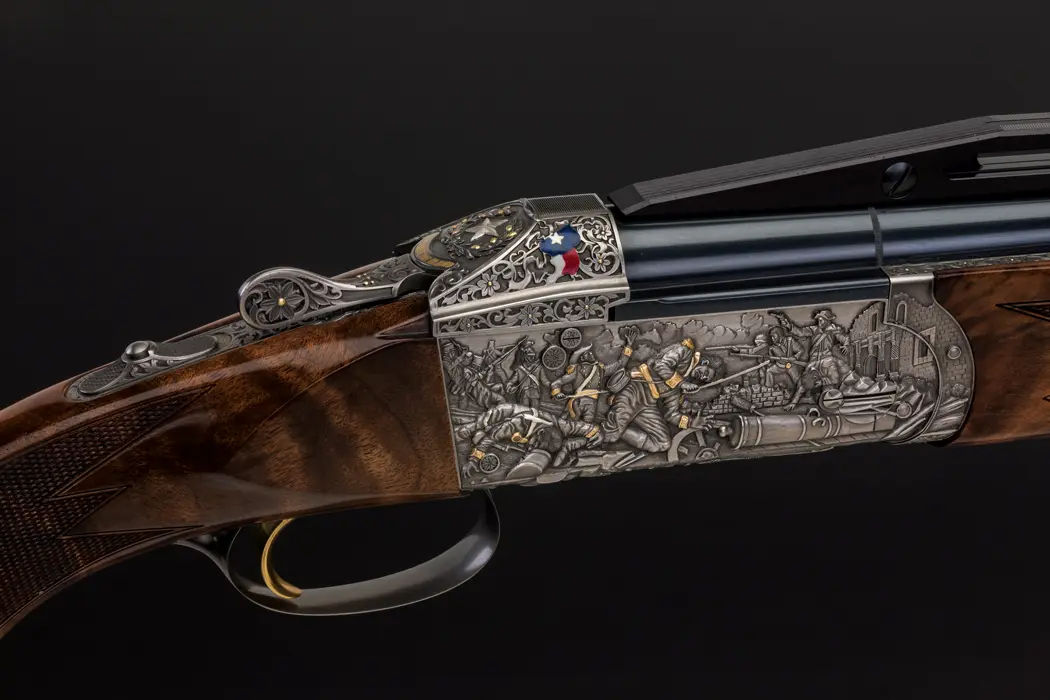 deep-relief scenes from the Alamo on a Krieghoff