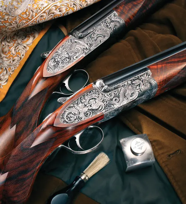 mythical beasts on a pair of Fabbris