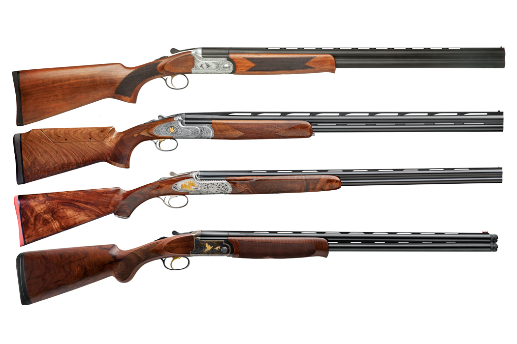 From left: Syren Elos D2, Browning Citori Gran Lightning, Weatherby 18i Deluxe.