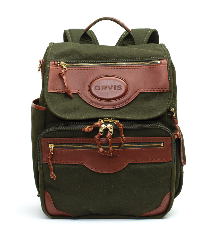 orvis leather backpack