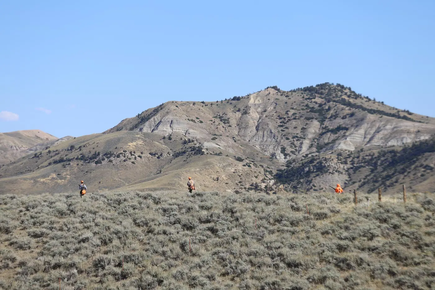 People walking along a ridge
