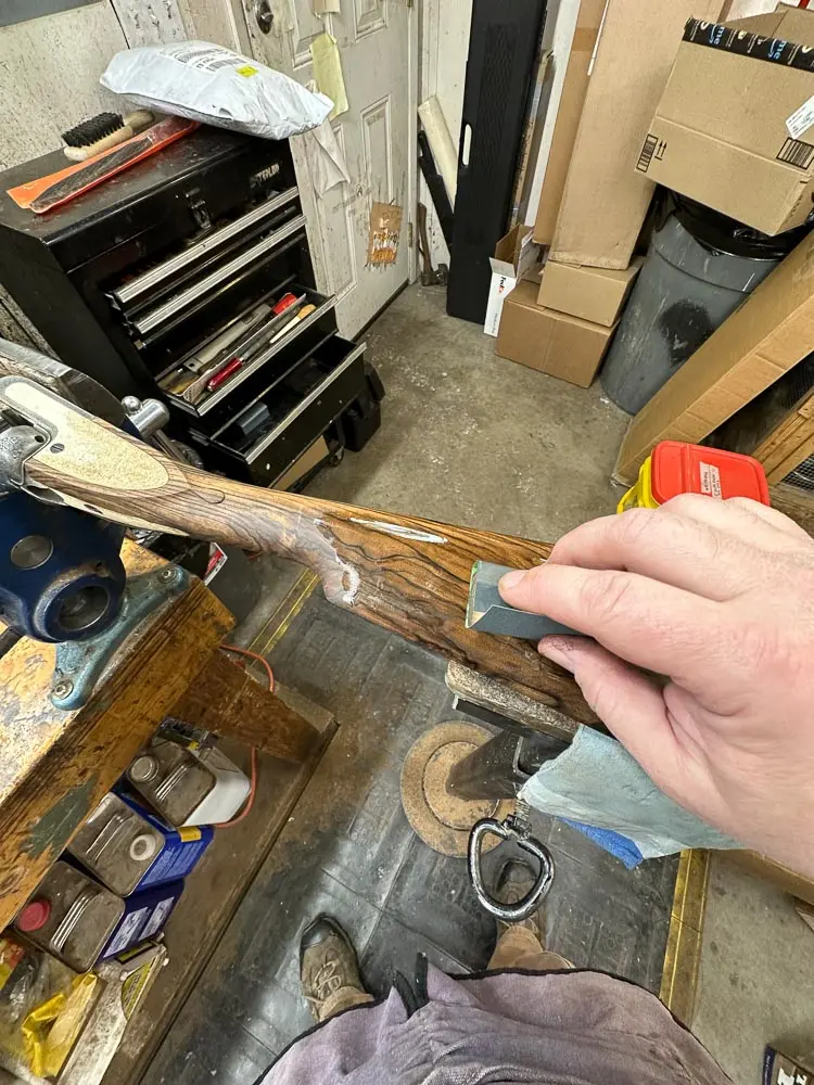 oil finishing on gun