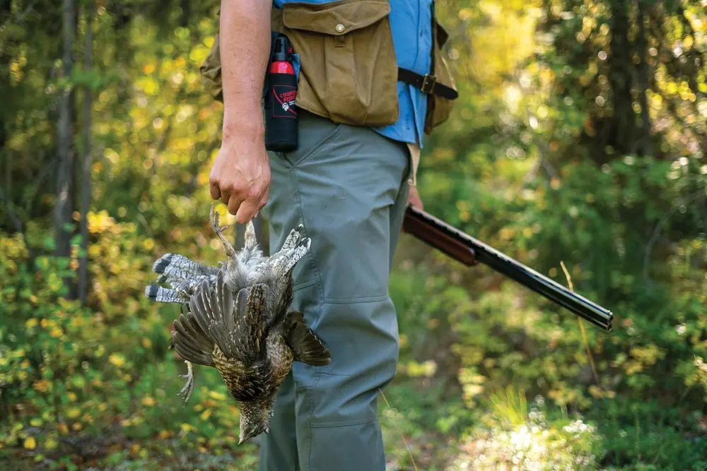 Hunter with bird
