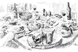 wonderful sketch of dinner