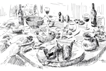 wonderful sketch of dinner