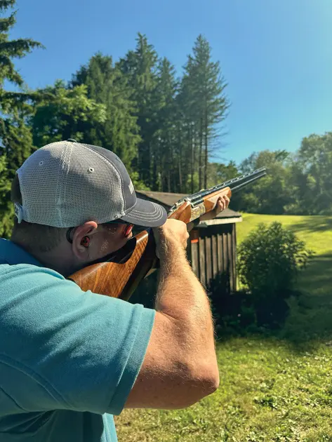 shooter takes aim on a sunny day