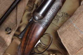gun place a hunting jacket