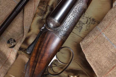gun place a hunting jacket