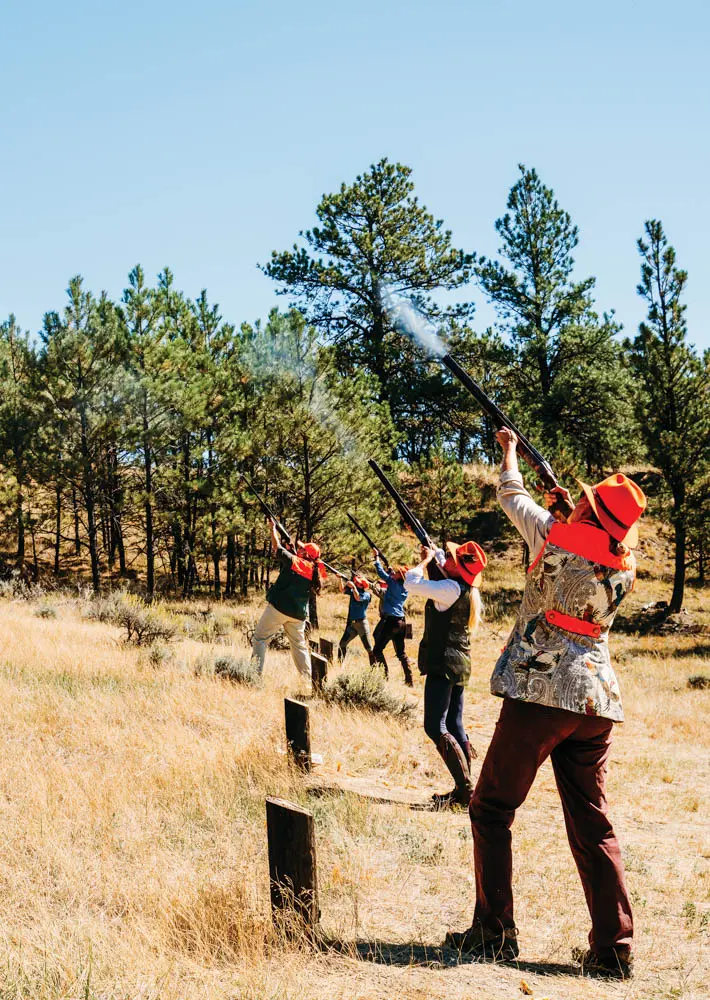 hunters shooting in the air