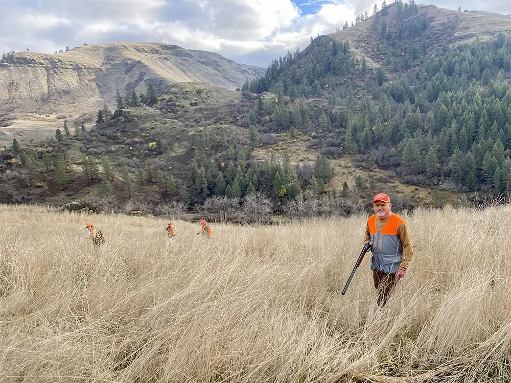 Hunters in the field at Flying B Ranch