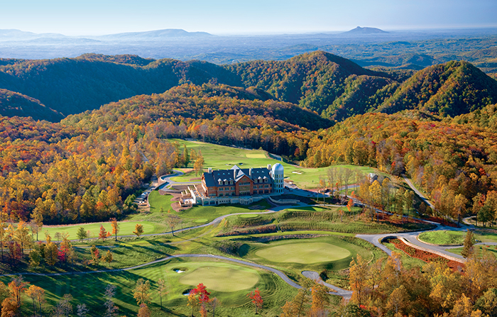 Aerial photo of Primland lodge