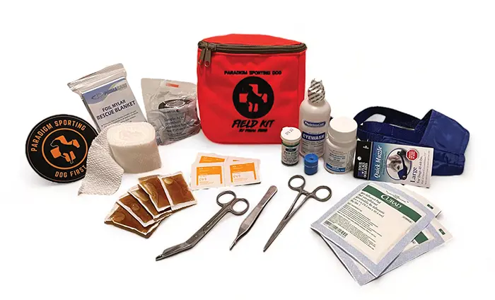 fg_paradigm The paradigm sporting dog field first aid kit laid out.
